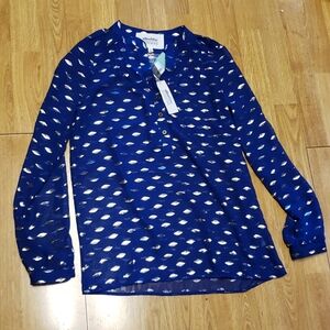 NWT STITCH FIX Alice Blue blue/silver popover S